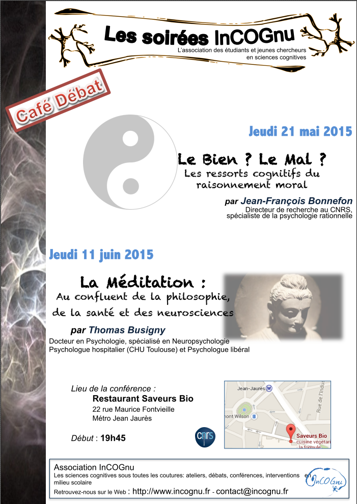 Affiche des Conférences de Mai et Juin 2015